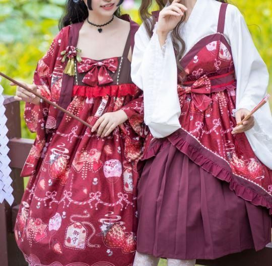 ゆらゆらいちごジャンパースカート赤メタモルフォーゼangelic pretty