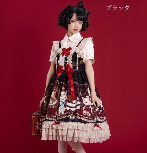 ロリータワンピース ロリータドレス ロリータファッション ゴスロリファッション ゴスロリ 甘ロリ 姫ロリ クラシカルロリータ クラロリ ビジュー リボン フリル たっぷりフリル ジャンパースカート ロリータゴスロリ専門通販ショップluxury ラグジュアリー 安い価格で
