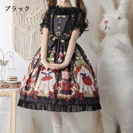 今 話題 の 人気 商品 大きいサイズ♡ロリータくまちゃんワンピース＆ブラウス⭐︎ひざ コスプレ衣装