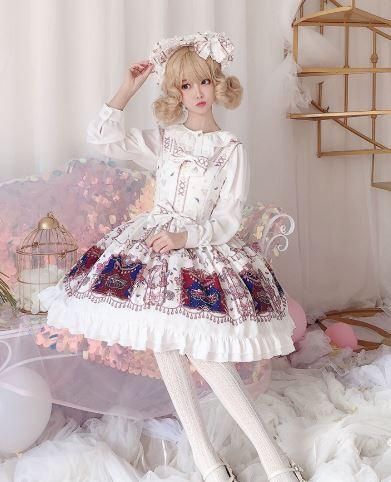 ロリータワンピース ロリータドレス ロリータファッション ゴスロリファッション ゴスロリ 甘ロリ 姫ロリ クラシカルロリータ クラロリ リボン フリル ジャンパースカート のみ 小花柄 花柄 お花 花 ロリータゴスロリ専門通販ショップluxury ラグジュアリー 安い価格で