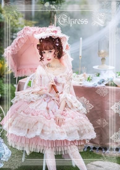 ロリータ クラシカル 姫袖 ドレス＋帽子 セット 5色 ワンピース