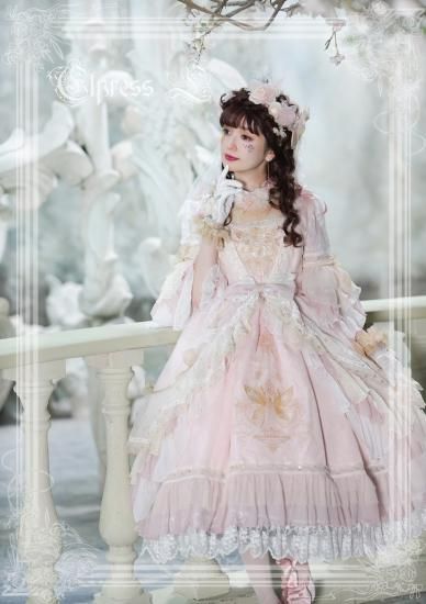 ロリータ ワンピース ヘッドドレス レモン ロリータ ドレス＋ヘッドドレス＋バッグ 3点 セット3色 ロココ調