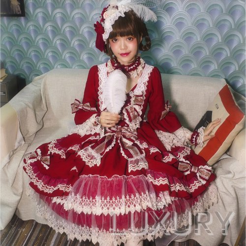 ロリータ ドレス＋ヘッドドレス セット 通年 青木美沙子さんコラボ