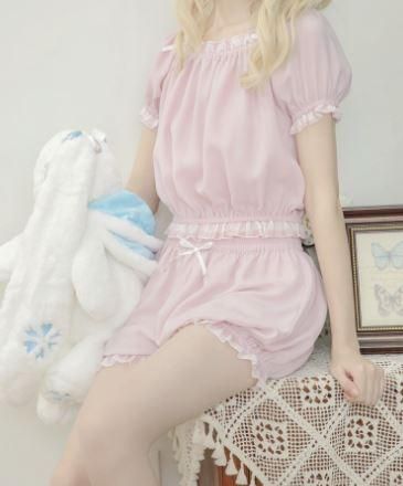 ロリータ ルームウェアセット 2色 DollyDelly かぼちゃパンツ 春秋
