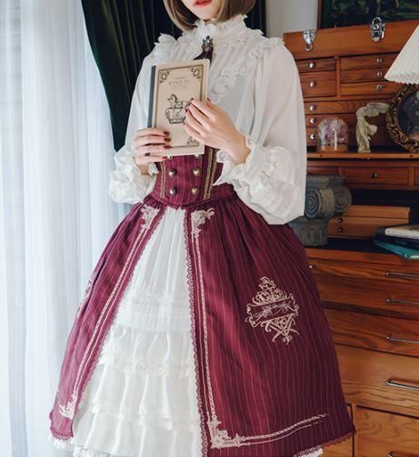 ストライプスカート | 3色 秋冬 クラシカル | クラロリ 上品