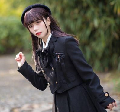 ジャケット 2色 秋冬 長袖 ブレザー アウター ライトアウター クラシカル クラロリ 無地 学園風 テーラードカラー おしゃれ かわいい キュート イベント おでかけ デート 上品 キュート ロリータゴスロリ和ロリ専門通販ショップluxury ラグジュアリー 安い価格で可愛い