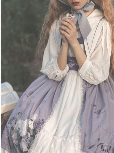 ジャンスカ ジャンパースカート 春夏 Jsk 甘ロリ 花柄 フラワー パープル ミディアム フリル レイヤード風 かわいい キャミワンピ 撮影 イベント 大きいサイズ サイズ豊富 姫ロリ メルヘン ロリータゴスロリ専門通販ショップluxury ラグジュアリー 安い価格で可愛い
