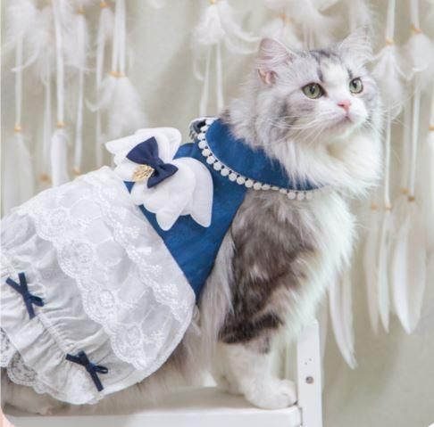 ペット用コスチューム 犬用 猫用 ワンちゃん ネコちゃん かわいい 甘ロリ ワンピース ドレス ワンピ フリル バイカラー リボン メイド風 レース ふんわり おしゃれ イベント おでかけ ゴスロリ ロリータゴスロリ専門通販ショップluxury ラグジュアリー 安い価格で可愛い