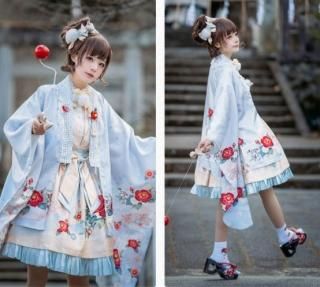 和ロリ 羽織り 6色 Nyanya 花柄 春秋 秋冬 春物 着物 プリント フリーサイズ ショート丈 おしゃれ ゆったり 羽織り 和服 和ロリ 和柄 Lolita ロリータ 撮影 イベント デート ロリータゴスロリ専門通販ショップluxury ラグジュアリー 安い価格で可愛いロリータワンピース