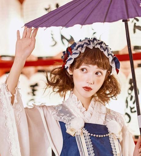 和ロリ ヘッドドレス 3色 花柄 和ロリ 和柄 和服 フリル ヘアアクセサリー ヘッドドレス 小物 雑貨 リボン かわいい レトロ おしゃれ 撮影 イベント おでかけ お呼ばれ ゴスロリ ロリータゴスロリ専門通販ショップluxury ラグジュアリー 安い価格で可愛いロリータ