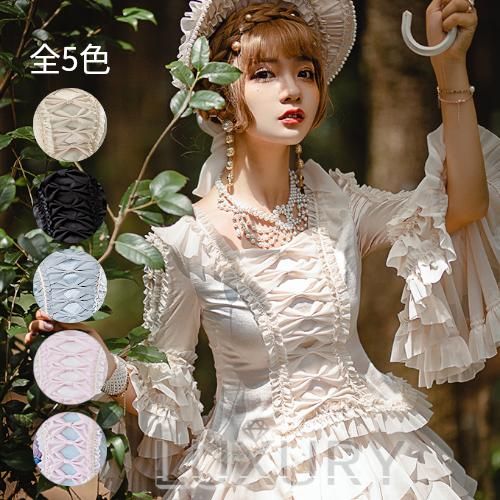 おリボン いっぱい 姫袖ブラウス 5色 トップスのみ クラシカル クラロリ 通年 春夏 レースアップ リボン レース フリル ロココ調 エレガント きれいめ パーティ ブラウス 撮影 大きいサイズ ロリィタ ゴスロリ 和ロリ 華ロリ専門通販ショップluxury ラグジュアリー 安い