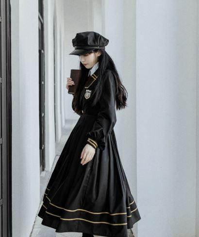 クラシカルワンピース 春秋 春夏 ジャケットワンピース ロング フレア 長袖 学生風 英国風 制服 セーラー服 かわいい 上品 クラシカル クラロリ 大きいサイズ イベント おでかけ ロリィタ ゴスロリ 和ロリ 華ロリ専門通販ショップluxury ラグジュアリー 安い価格で