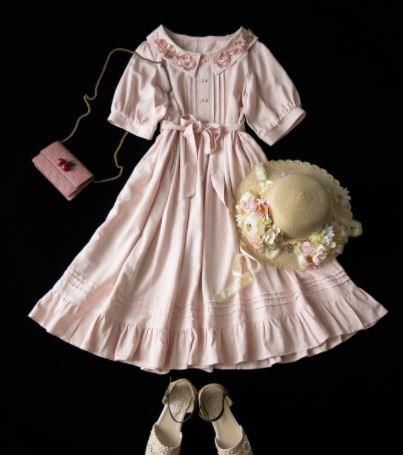 おリボン ワンピース Sweetdreamer 春夏 半袖 ピンク ガーリー 甘ロリ かわいい おしゃれ 上品 フェミニン おでかけ お呼ばれ デート 撮影 ミディアム ひざ丈 フレア ドール ロリータゴスロリ専門通販ショップluxury ラグジュアリー 安い価格で可愛いロリータワンピース