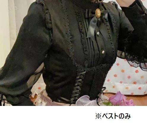 コルセットベスト 通年 レースアップ ベスト レイヤード ゴシック