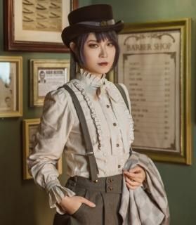 サロペットパンツ かぼちゃパンツ 通年 スチームパンク Steampunk 上品 ボトムス スタイルアップ レイヤード 重ね着 フェイクレザー おしゃれ カジュアル パンク ハンサム かわいい ロリータゴスロリ専門通販ショップluxury ラグジュアリー 安い価格で可愛いロリータ
