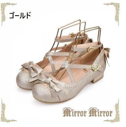 リボンパンプス5色 通年 パステルカラー ラメ ラウンドトゥ 太めヒール リボン キラキラ レースアップ かわいい 甘ロリ 姫ロリ お嬢様 上品 エレガント パーティ イベント 撮影 キュート ロリータゴスロリ専門通販ショップluxury ラグジュアリー 安い価格で可愛い