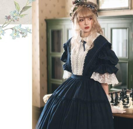 構成 失速 葉を集める ゴスロリ ワンピース ロング 祭り の 魔女