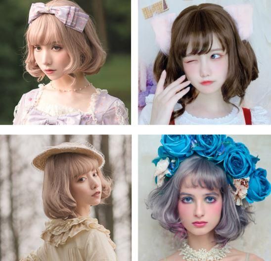 ウイッグ 3色 通年 カーリーヘア カール 甘ロリ クラロリ 姫ロリ 森ガール メイド風 ヘッドドレス ミディアムヘア グラデーション 雑貨 小物 フリーサイズ おしゃれ アレンジ 撮影 イベント ロリィタ ゴスロリ 和ロリ 華ロリ専門通販ショップluxury ラグジュアリー 安い