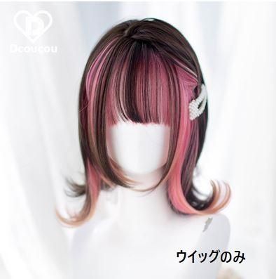 ウイッグ 4色 通年 ハロウィン クリスマス ミディアム メッシュ アッシュカラー ストレート ゴシック カジュアル パンク ガーリー かわいい おしゃれ ヘッドドレス ウイッグのみ おでかけ ロリィタ ゴスロリ 和ロリ 華ロリ専門通販ショップluxury ラグジュアリー 安い