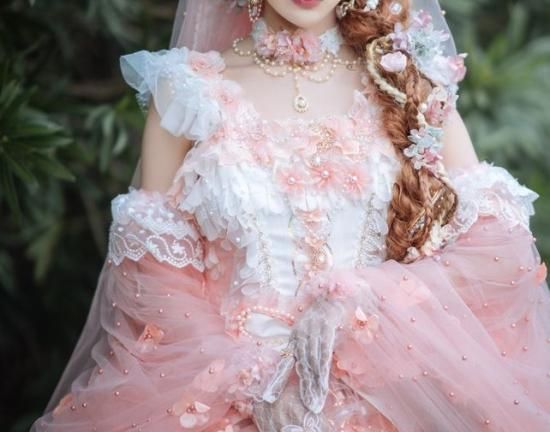 [最終値下げ]ピンク ロリータ 海外ロリィタ ジャンスカ No.847 シャーロット ロングティアードジャンパースカート