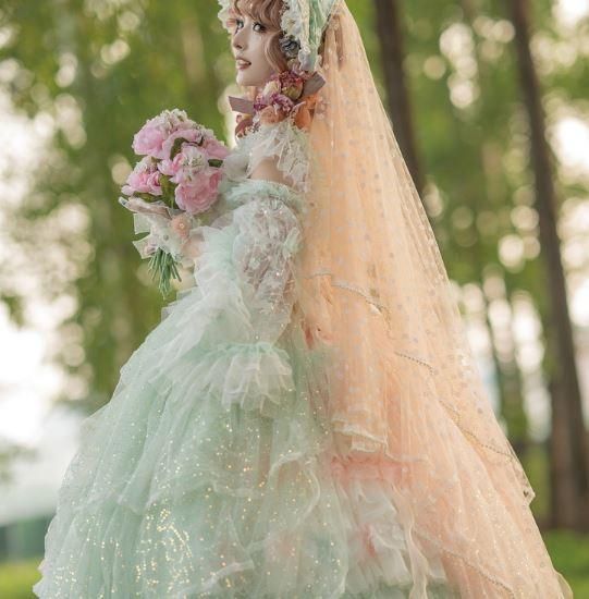 素敵 オフショルダー  ドレス ワンピース 結婚式 フラワー オフショルダー フラワーレース プリンセスドレス ピンク カラー