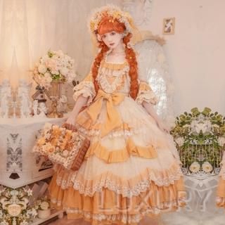 一部即納】ジャンスカ 春夏 ロング ピンク レースアップ フラワー
