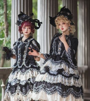 ブラウス AA lolita fashion 七分袖 フリル レース ハートボタン