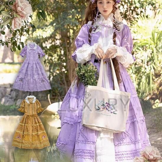 中国ロリ一タ　forest wordrobe 3色すみれの夏ワンピ　XXL　春夏 fit=scale-down,w=1200