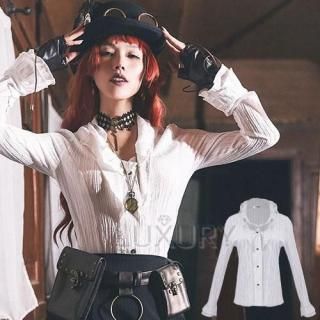 ꡼եå ֥饦 ۥ磻 Ĺµ ս ȥåץ 襤  ե steampunk ѥ 礭  Lolita ꥣ  