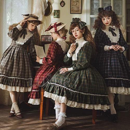 クラロリ ワンピース チェック柄 エレガント | ロリィタ ゴスロリ 和