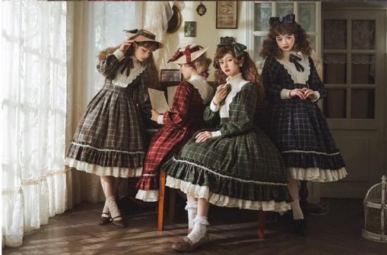 クラロリ ワンピース チェック柄 エレガント | ロリィタ ゴスロリ 和