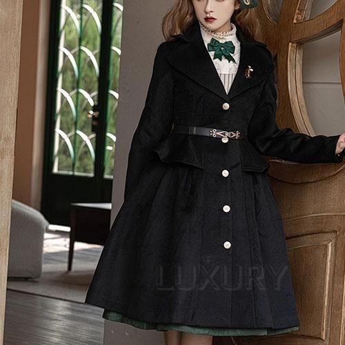 クラロリ ウールコート エレガント ロング丈 | ロリィタ ゴスロリ 和