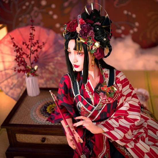ブラウスのみ ワンピ別売り 和ロリ 和風ロリータ 千鳥格子 浴衣