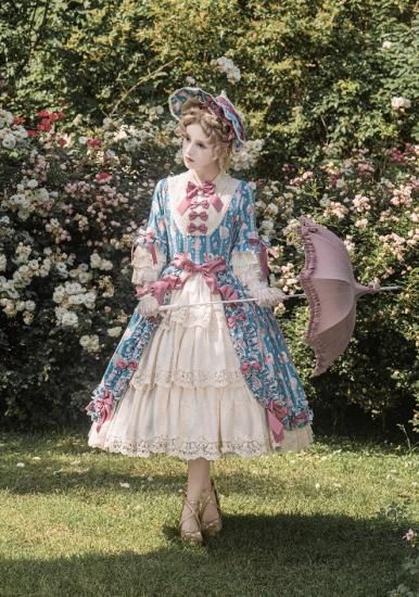 秋冬 ロリータ お嬢様 ワンピース ビクトリア調 ゴスロリ メイド