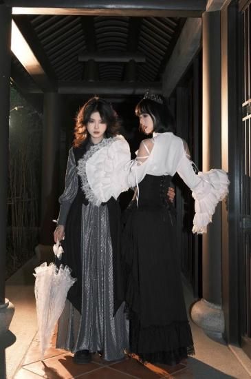 ゴスロリファッションブラウス|長袖フリル - ロリィタ ゴスロリ 和ロリ