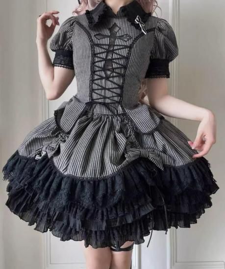 ゴシックロリータ|刺繍セットアップ - ロリィタ ゴスロリ 和ロリ 華