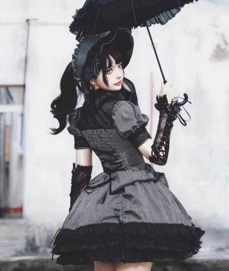 ゴシックロリータ ボンネット | アームカバー ヘッドドレス - ロリィタ