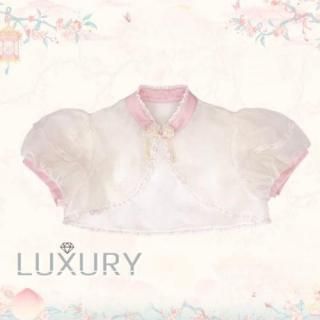 華ロリ 中華ロリ ボレロ のみ トップス 半袖 シフォン 透け感 シースルー アジアン 中国風 チャイナ フェミニン 華やか 春夏コーデ 撮影 イベント