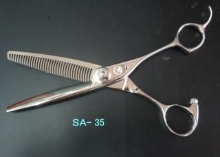 理美容プロ用 ハサミ バンビ シザ-SA- 35  梳きはさみ 逆刃 6インチ 35目