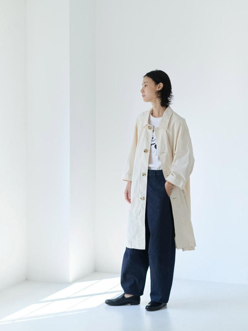 MALK online store 】grin / ホースクロスワイドカラーコート 綿