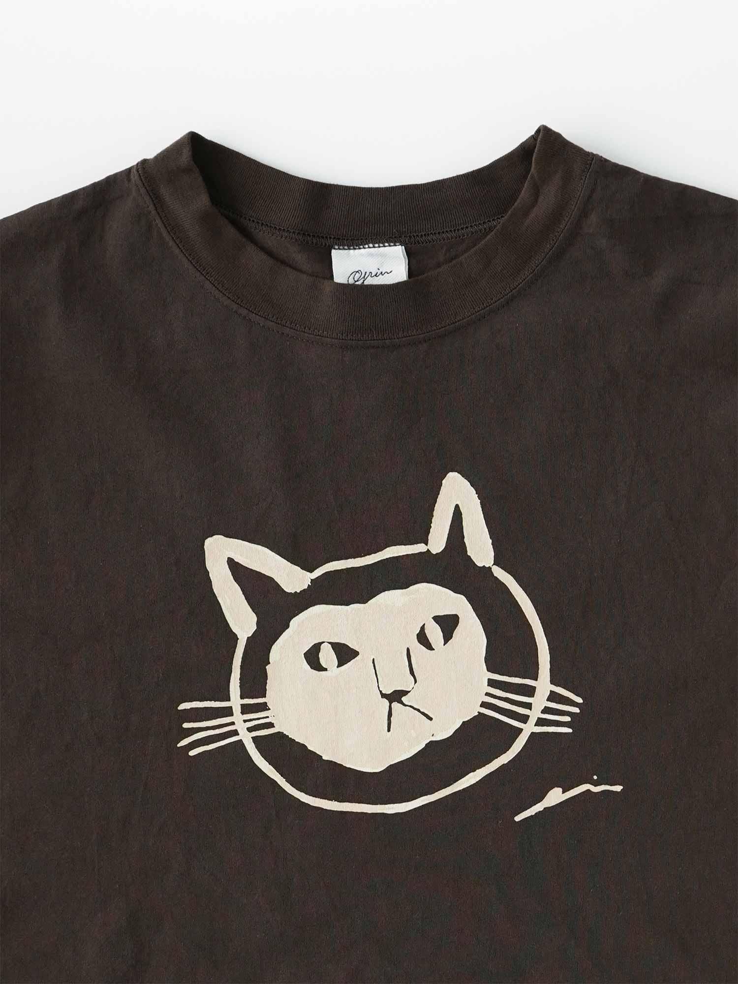 Grin グリン ネコ ネコプリント Tシャツ ネコtシャツ ネコカットソー カットソー Malk