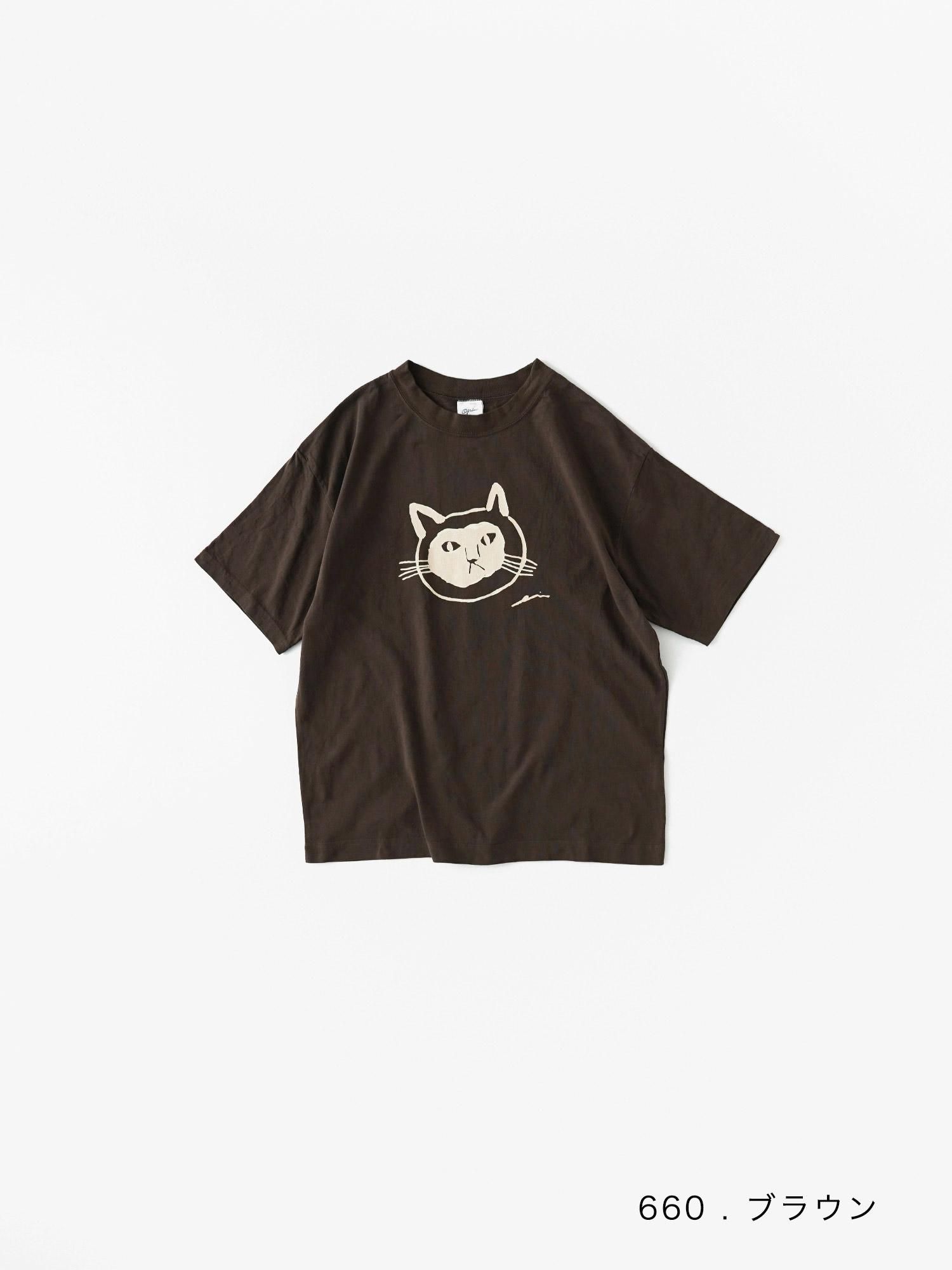 Grin グリン ネコ ネコプリント Tシャツ ネコtシャツ ネコカットソー カットソー Malk
