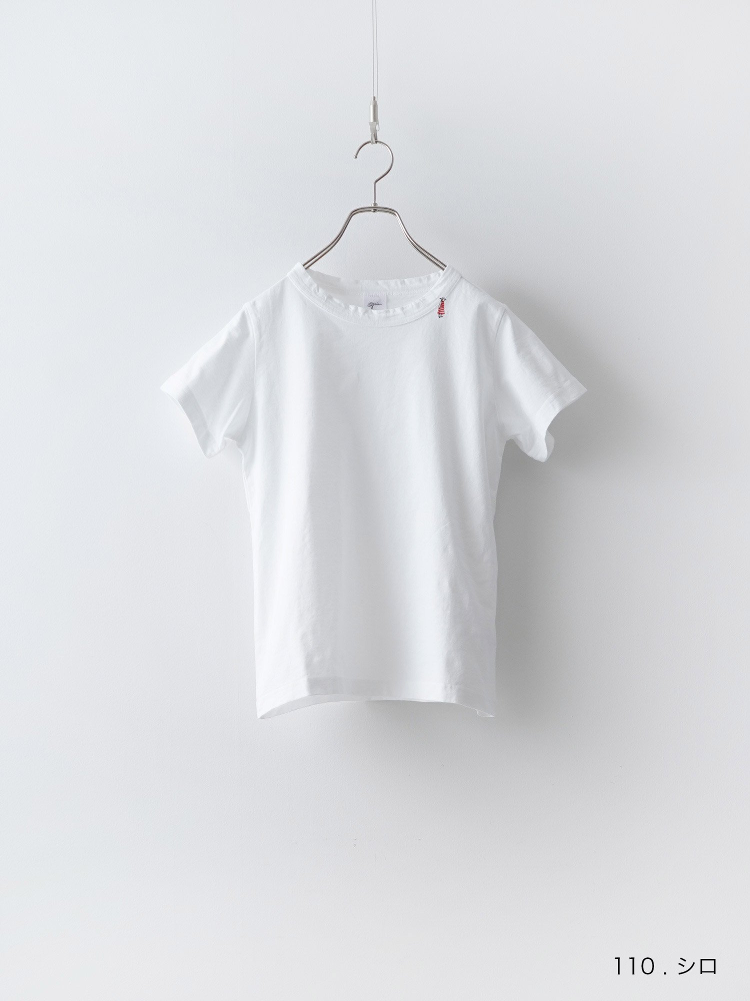MALK online store 】grin / エーゲ海天竺女の子刺繍Tシャツ 綿 100 