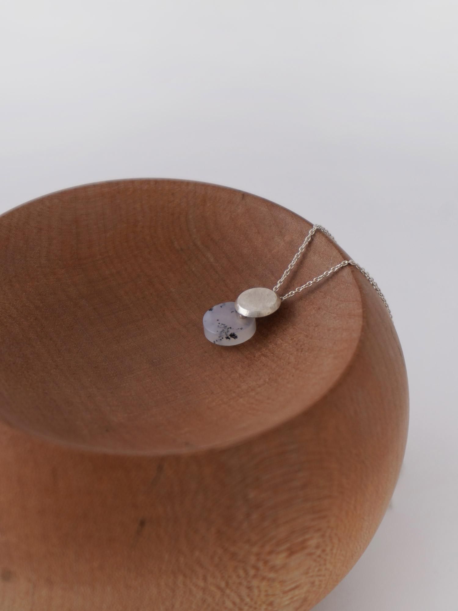 Halos Necklace S（アゲート 粒々）