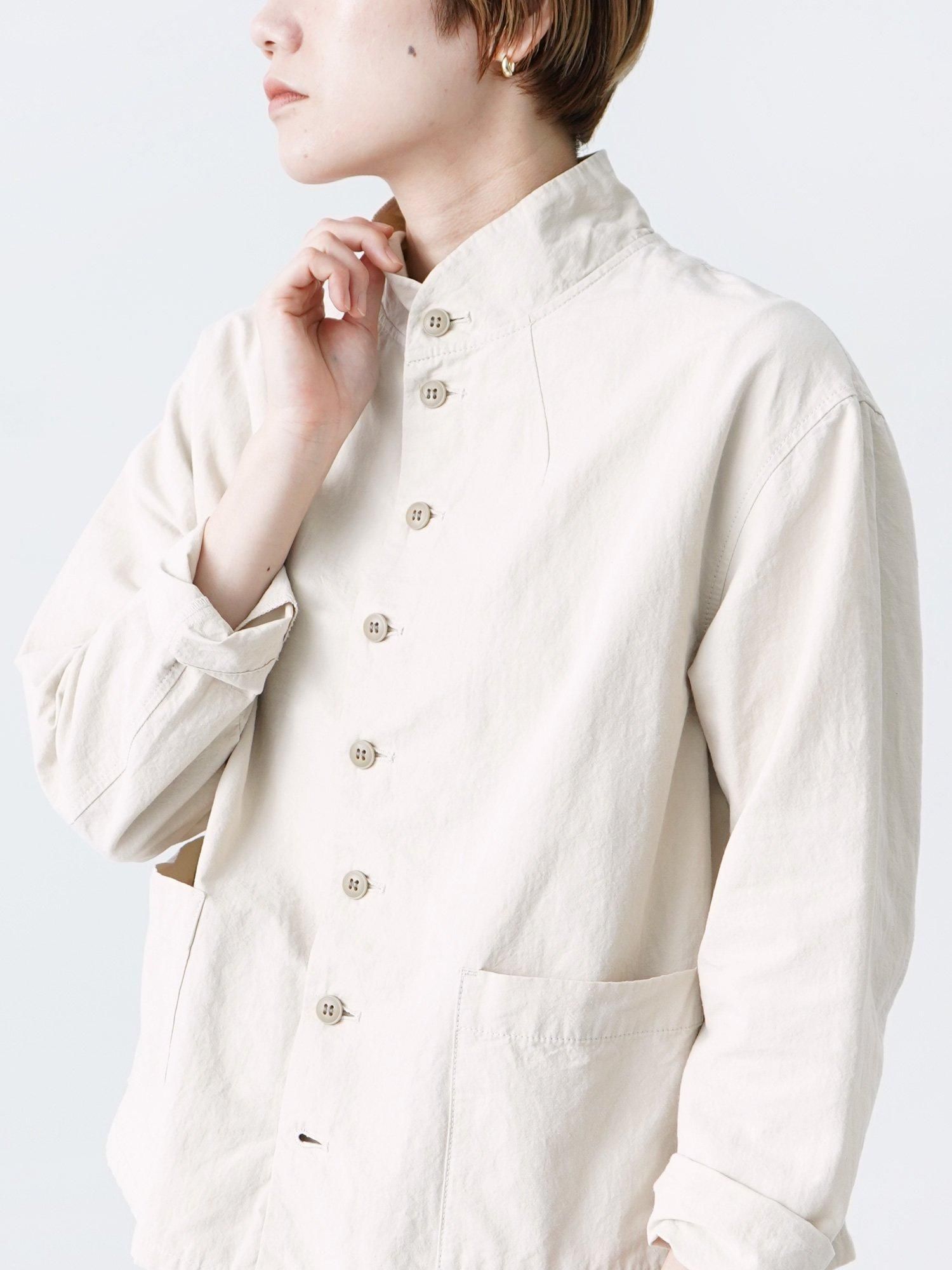 MALK online store 】grin / 綿麻シーチングつぶつぶボタンジャケット 