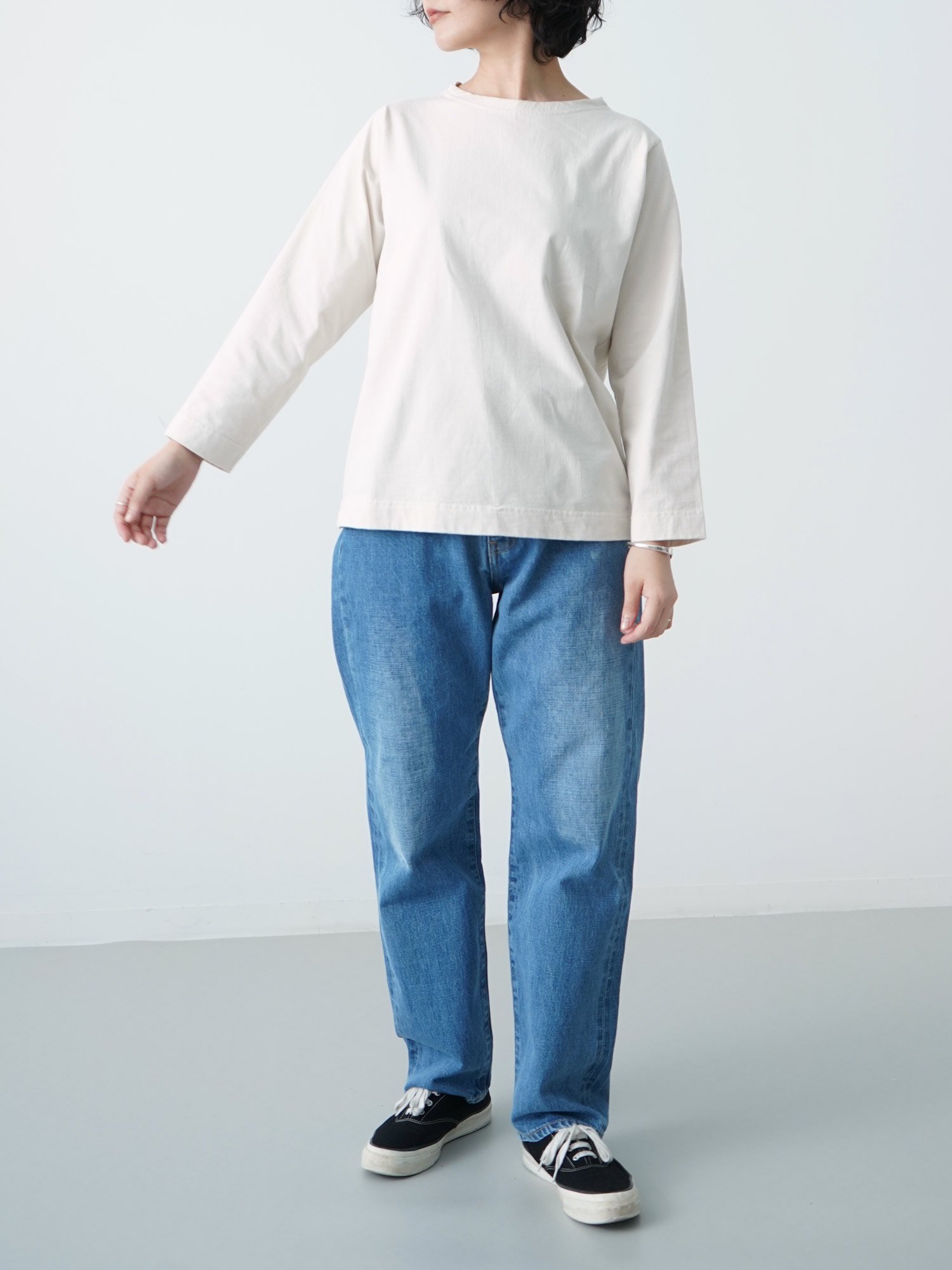 MALK online store 】NATURAL LAUNDRY / コーマ度詰天竺ボートネックT