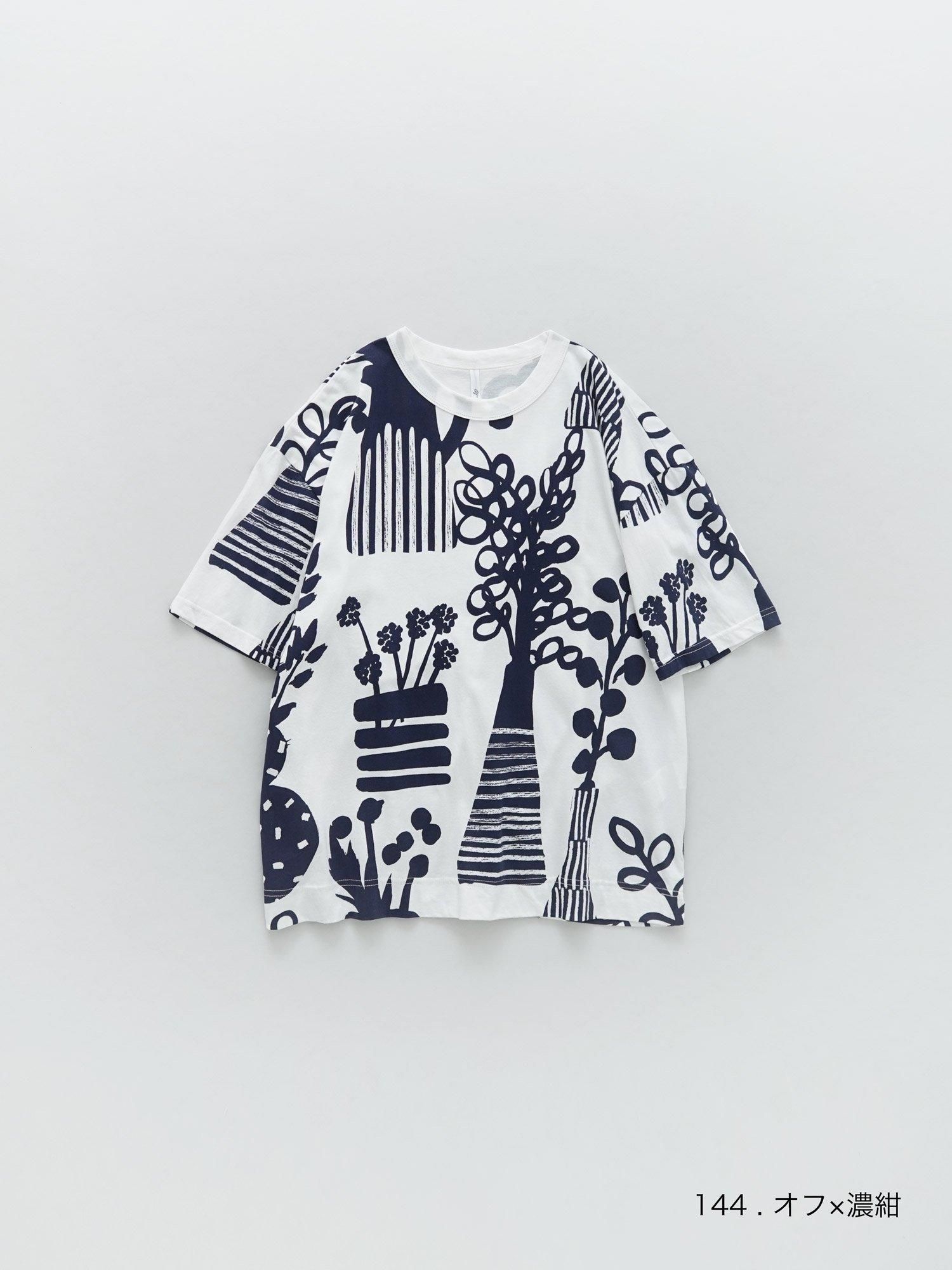 MALK online store 】grin / ベースプリント5分袖Tシャツ 綿 100 