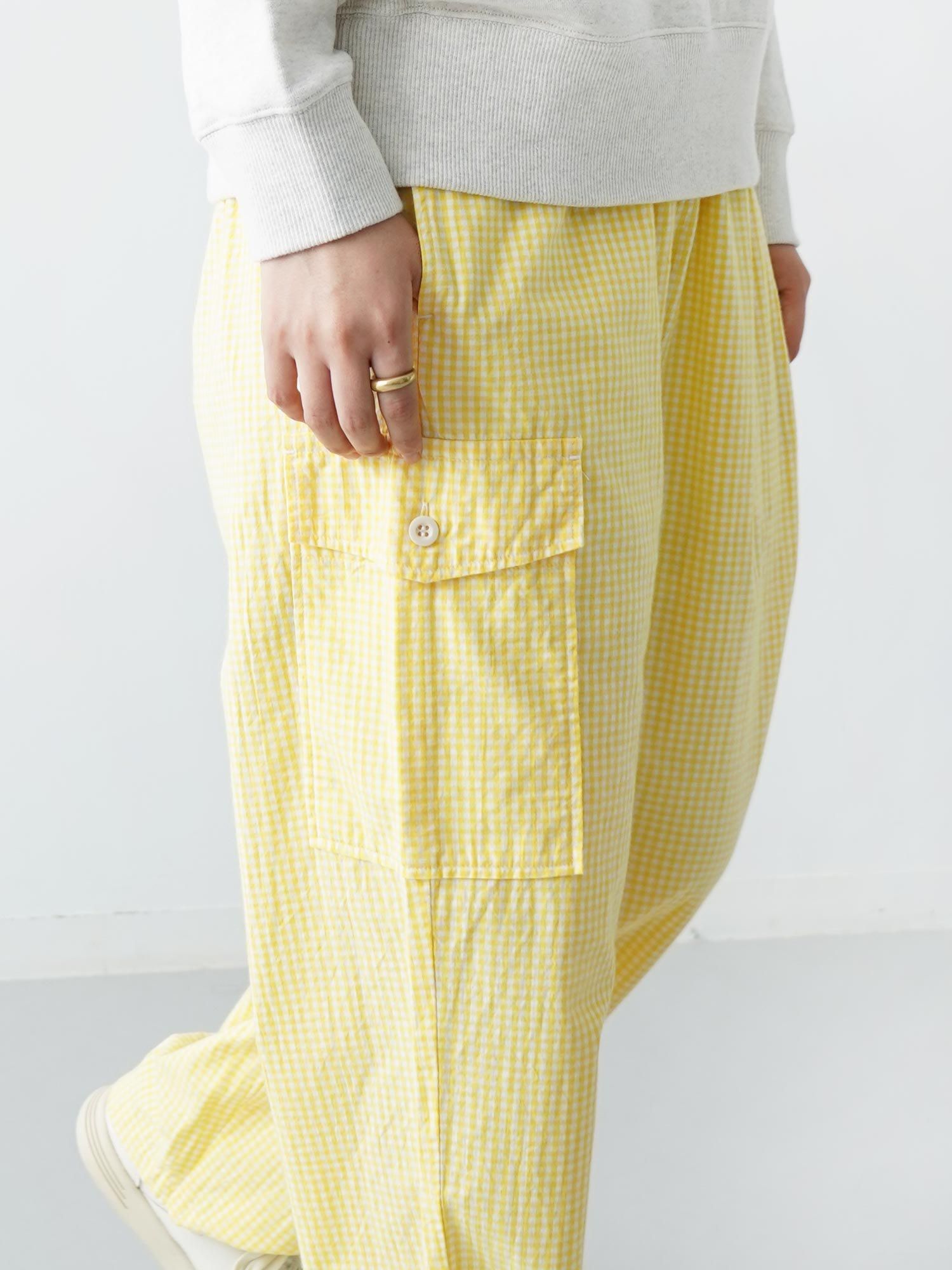 MALK online store 】NATURAL LAUNDRY / ギンガムイージーパンツ