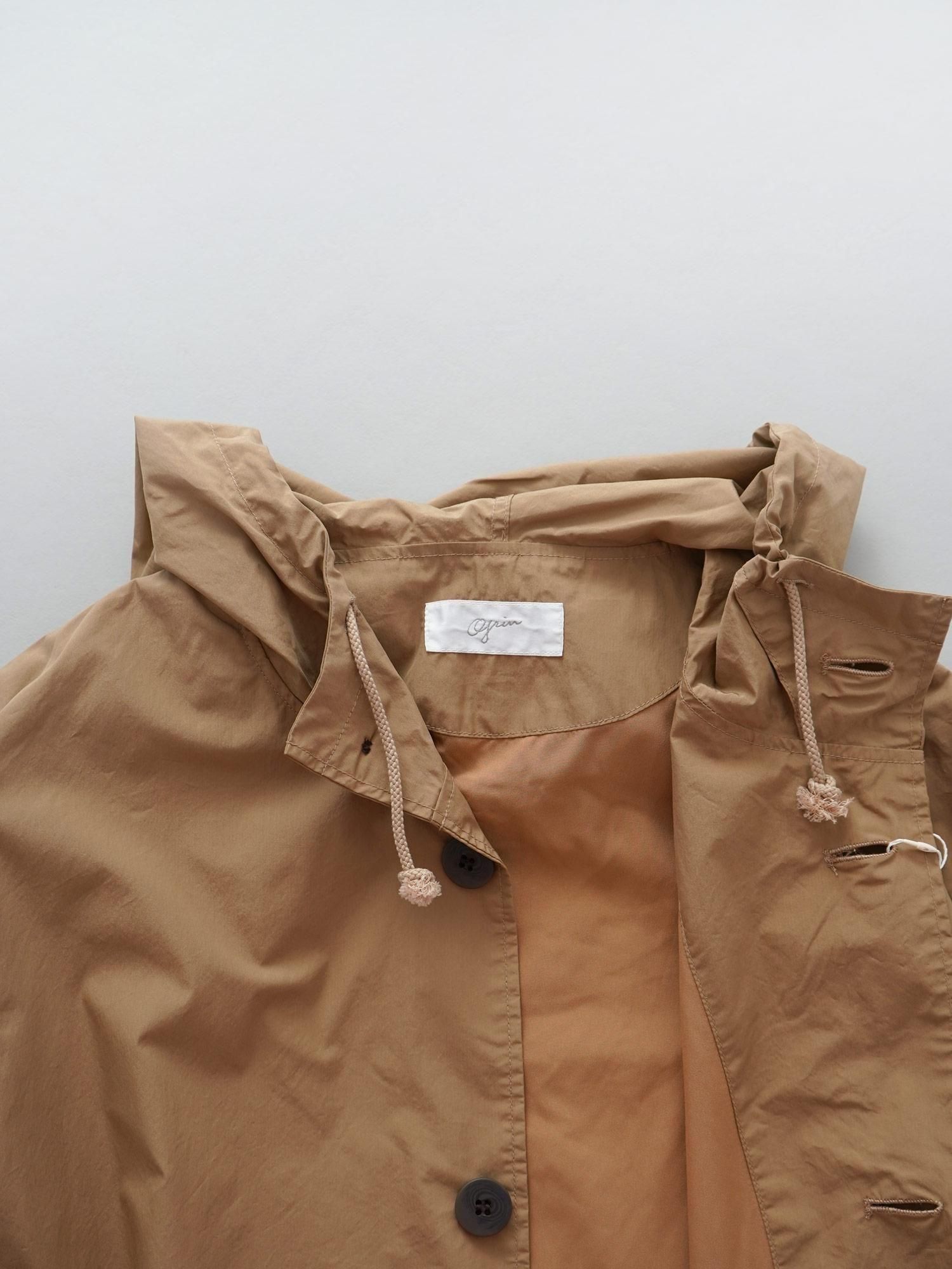 grin　グリン　 2024AW 　 TC コットン　バルーン　フード　コート MALK online store 】grin / TCコンパクトクロスバルーンコート