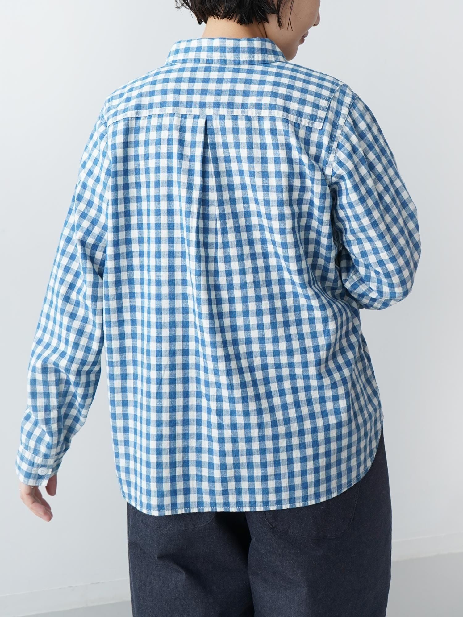 b173＊ ナチュラルランドリー コットンリネン ガチャポケシャツ MALK online store 】NATURAL LAUNDRY / セルビッチダンガリー